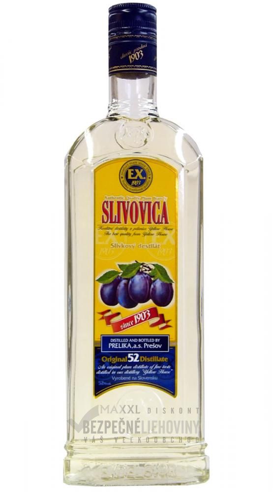 Slivovica 52% 0,7L pravý dest.PRELIKA