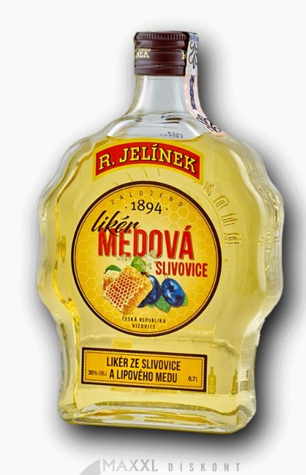 Medová Slivovice 35% 0,7L budík